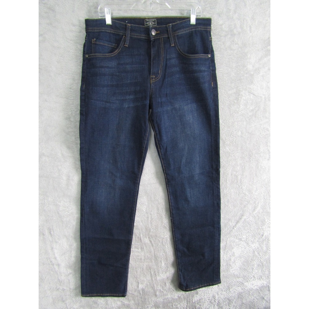 G H Bass Co Straight Leg Dark Wash Denim Jeans Mens 32x34 Cotton Spandex